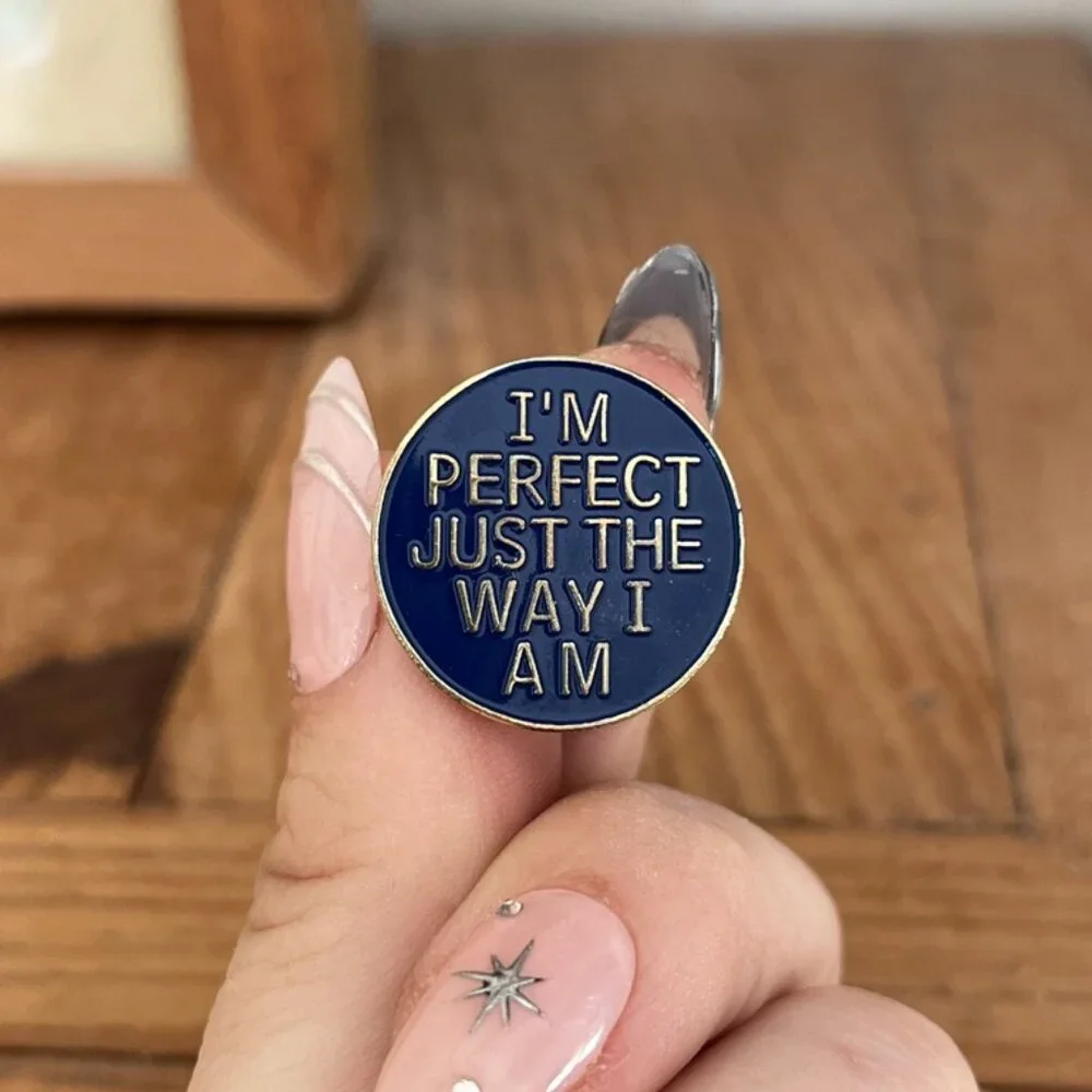 Enamel Statement Pin - Navy 